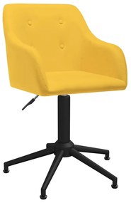 vidaXL Cadeira de escritório giratória tecido amarelo