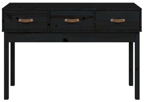Mesa consola 114x40x75 cm madeira de pinho maciça preto