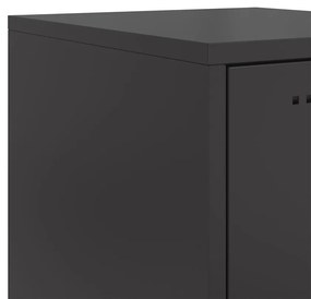 Aparador alto 36x39x123 cm aço preto