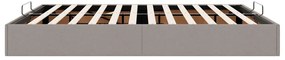 Estrutura de cama otomana sem colchão 160x200cm tecido cinzento
