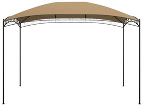 Gazebo 3x4x2,65 m 180 g/m² cinzento-acastanhado
