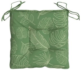 Almofadões p/ cadeira 6 pcs 50x50x7 cm tecido padrão folhas