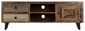 Móvel de TV 118x30x40 cm madeira de mangueira maciça