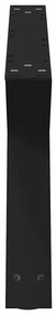 Pés para mesa de centro 2 peças, preto, 70x(30-31,3) cm, aço