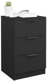 Mesa de cabeceira 40x36x65 cm preto