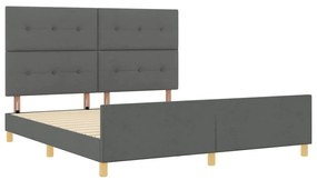 Cama vidaXL Cinza Escuro 180x200 cm em Tecido