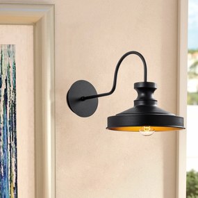 Lâmpada de Parede Berceste – Preto – 22 x 42 cm