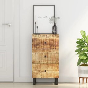 vidaXL Aparador c/ 3 gavetas 40x33,5x75 cm madeira de mangueira maciça