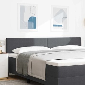 Cabeceira vidaXL Design Simples Cinza Escuro 200 cm Tecido de Corduroy