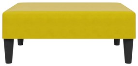 2 pcs conjunto de sofás com almofadas veludo amarelo