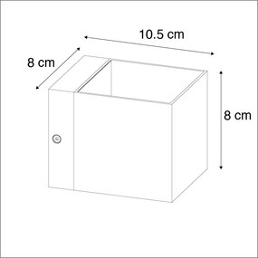 Conjunto de 2 candeeiros de parede modernos pretos - Transfer Moderno