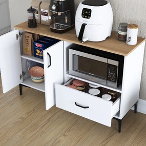 Armário Multiusos JE161 – Branco Nogueira – 120x78,6x40 cm