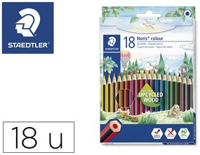 Lápis de Cores Staedtler Wopex Ecologico 18 Cores em Caixa de Cartão