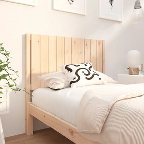 vidaXL Cabeceira de cama 105,5x4x100 cm madeira de pinho maciça