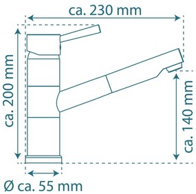 SCHÜTTE Torneira misturadora para lava-louça UNICORN cromado