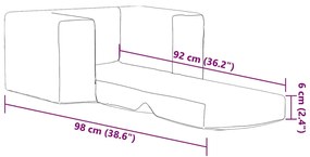 Sofá-cama infantil de pelúcia rosa