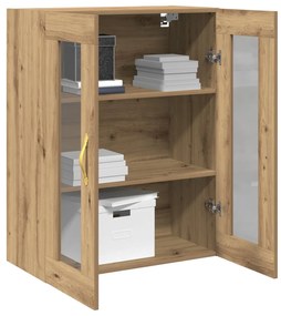 Armário de Parede com Portas de Vidro em Carvalho Artisan 69,5x34x90 c