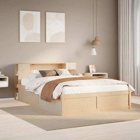 vidaXL Cama sem colchão 120x200 cm madeira de pinho maciça
