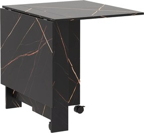 Mesa de Sala de Jantar Dobrável (CADEIRAS NÃO INCLUIDAS) com Rodas Mesa Multifuncional para Sala de Jantar 120x80x73 cm Preto