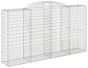 Cestos gabião arqueados 3pcs 300x50x160/180cm ferro galvanizado