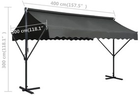 Toldo de pé 400x300 cm antracite
