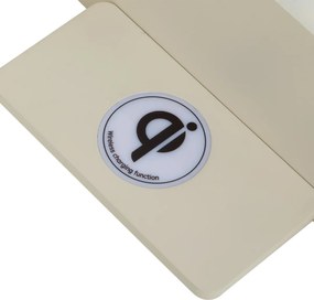 Conjunto de 2 candeeiros de parede bege com LED, USB e carregador de indução - Riza