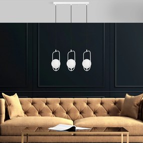 Candeeiro Suspenso Skew – Branco – 80 cm x 185 cm