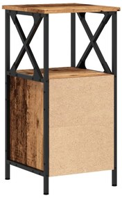 Mesa de cabeceira 34x35,5x70 cm derivados de madeira preto