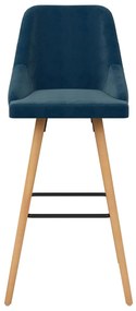 Bancos de bar 2 pcs veludo azul