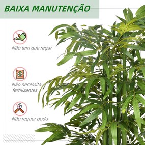 Planta Artificial Bambu em Vaso 180cm Bambu Artificial para Interiores e Exteriores Decoração de Sala de Estar Escritório Ø17x180 cm Verde