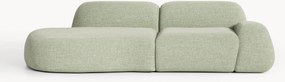 Chaise longue modular em bouclé Wolke (3 lugares)