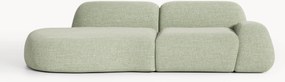Módulo com chaise longue em bouclé Wolke (3 lugares)