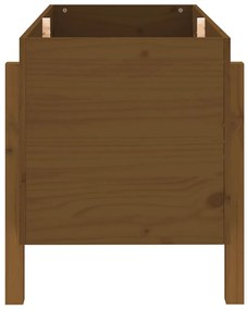 Canteiro elevado jardim 101x50x57 cm pinho maciço castanho-mel