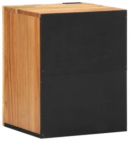 Armário de Banheiro vidaXL Castanho, preto
