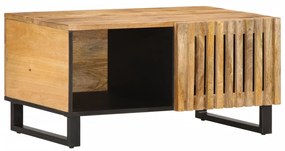 vidaXL Mesa de centro 80x51x40 cm madeira de mangueira áspera maciça