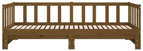 Estrutura sofá-cama de puxar 2x(90x190)cm pinho maciço castanho