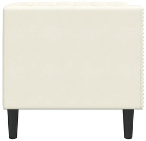 Sofá chesterfield veludo creme