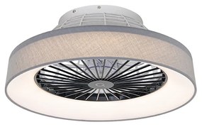 Ventilador de teto cinzento c/ LED e comando remoto - Emily Moderno