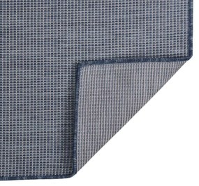Tapete de tecido plano para exterior 80x250 cm azul