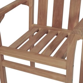 Cadeiras de jardim empilháveis 2 pcs madeira teca maciça