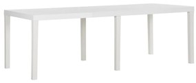 Mesa de jardim 220x90x72 cm PP branco