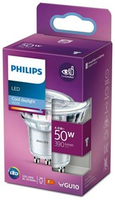 Lâmpada LED Dicróica Philips Foco 4,6 W GU10 390 Lm (6500 K)