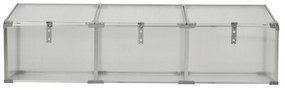 Estufa de Jardim Alumínio Policarbonato Transparente Viveiro Caseiro para Plantas Culturas Proteção UV e Resistente 180x51x51cm