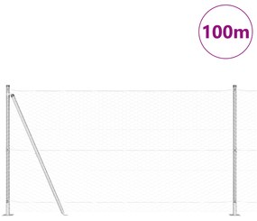 Cerca Hexagonal vidaXL 1,2x100 m Aço Galvanizado