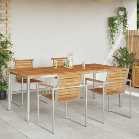 Mesa de Jantar Exterior 200x90x74,5 cm Madeira Maciça de Acácia