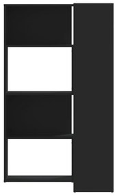 Estante canto 4 prateleiras 85x85x140 cm deriv. madeira preto