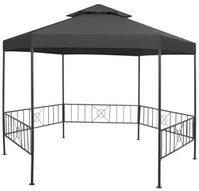 vidaXL Gazebo de jardim 323x275x265 cm antracite