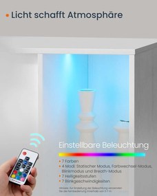 Aparador 39 x 100 x 71 cm com iluminação Tecnologia Toolless branco