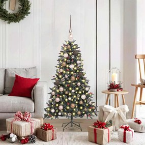 vidaXL Árvore de Natal Artificial com 150 LEDs Verde 68 x 68 x 120 cm