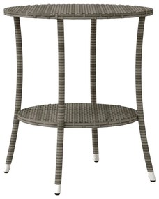 Conjunto Bistro de 3 peças com almofadas em rattan sintético cinza